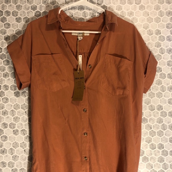 Thread & Supply Collared Button-Up Shirt Dress - Picture 2 of 8